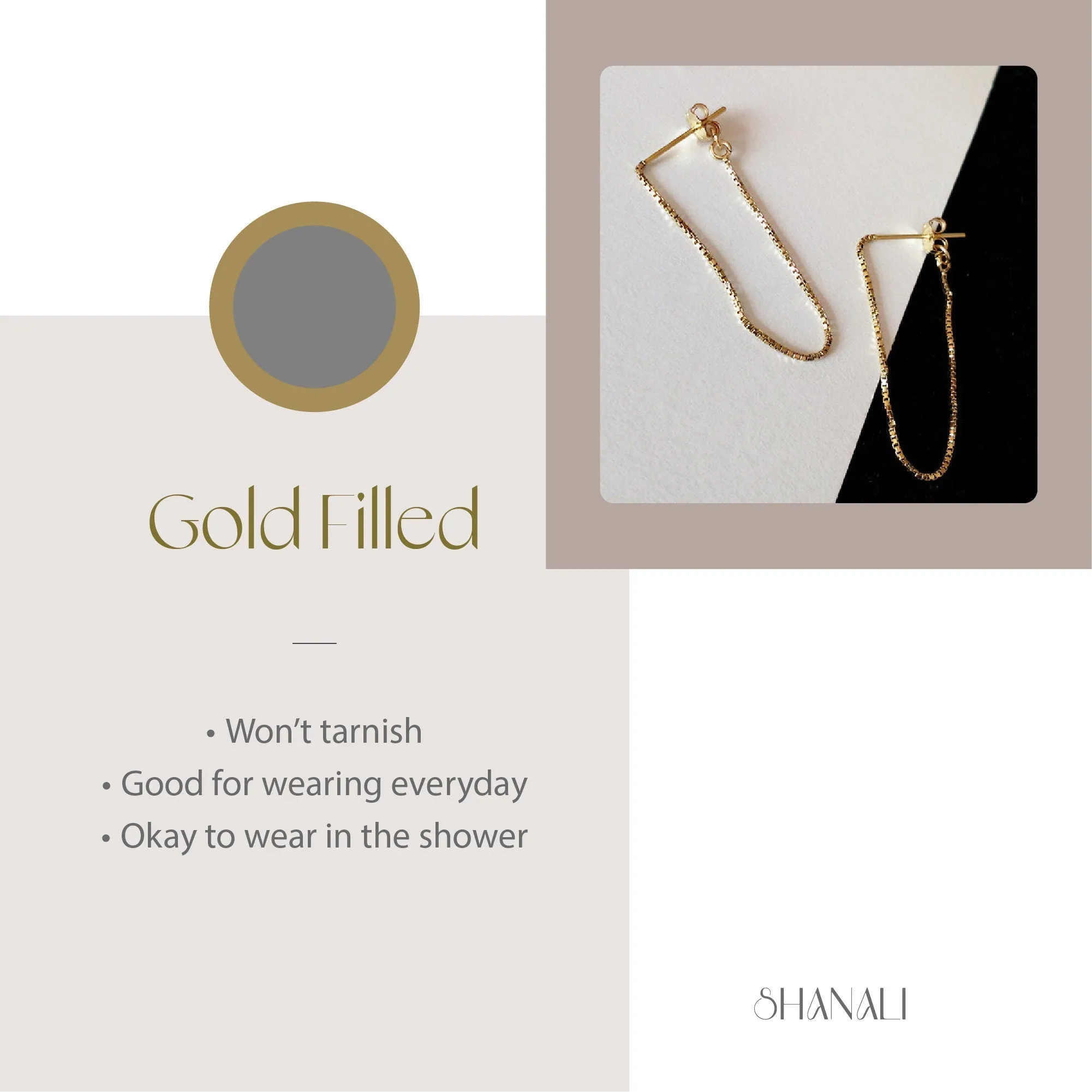 14k Gold Filled Tassel Earrings