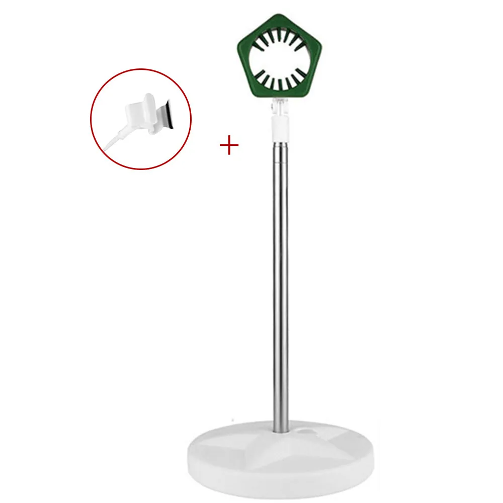 Adjustable Height Hair Dryer Stand 180 Degree Rotatable Hands Free Blow Dryer Holder Phone Holder Green