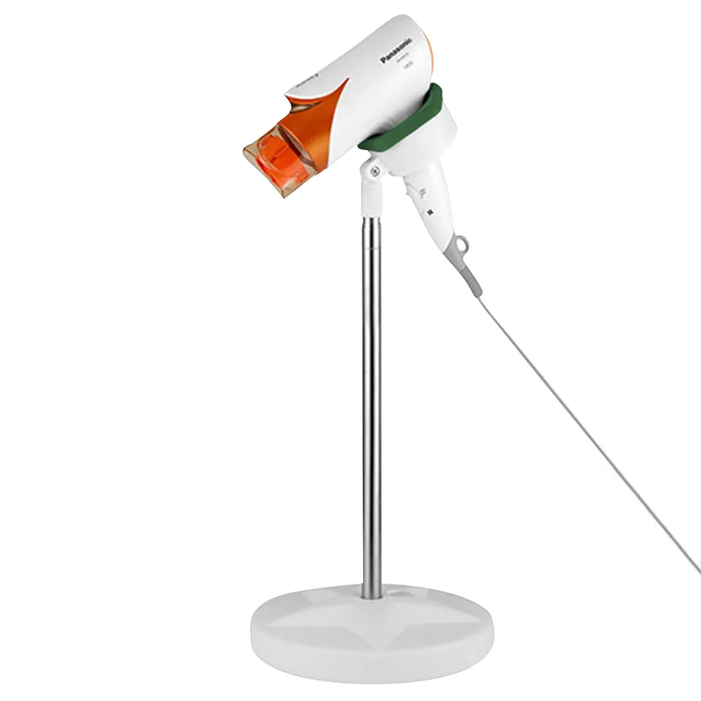 Adjustable Height Hair Dryer Stand 180 Degree Rotatable Hands Free Blow Dryer Holder Phone Holder Green