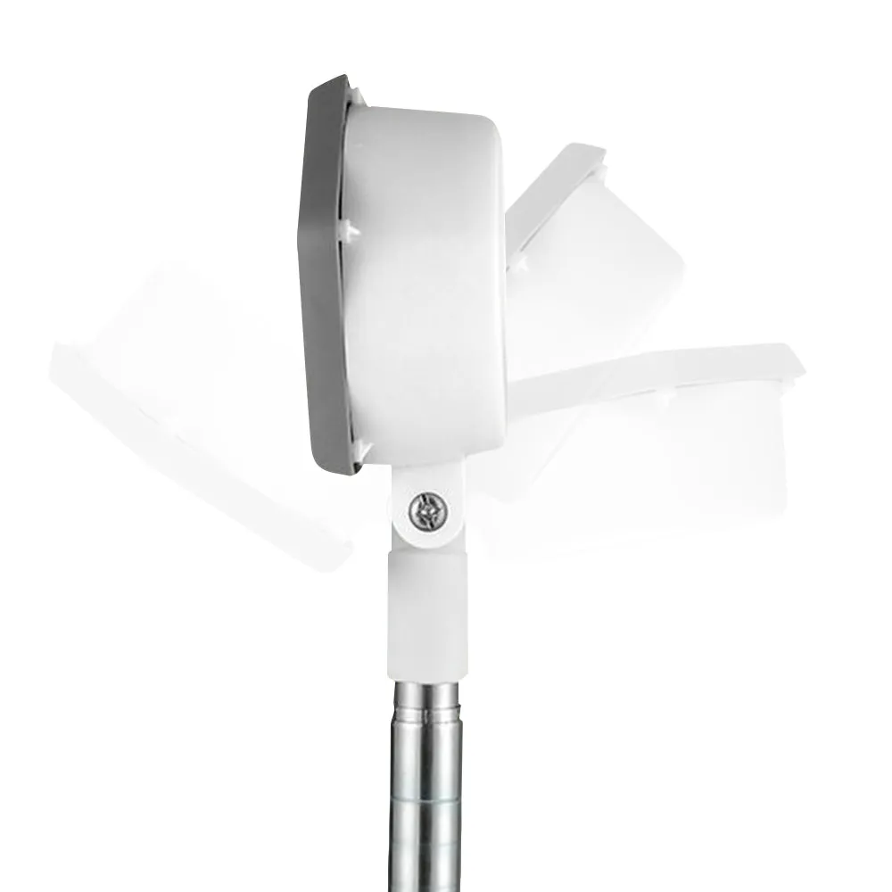 Adjustable Height Hair Dryer Stand 180 Degree Rotatable Hands Free Blow Dryer Holder Phone Holder Grey