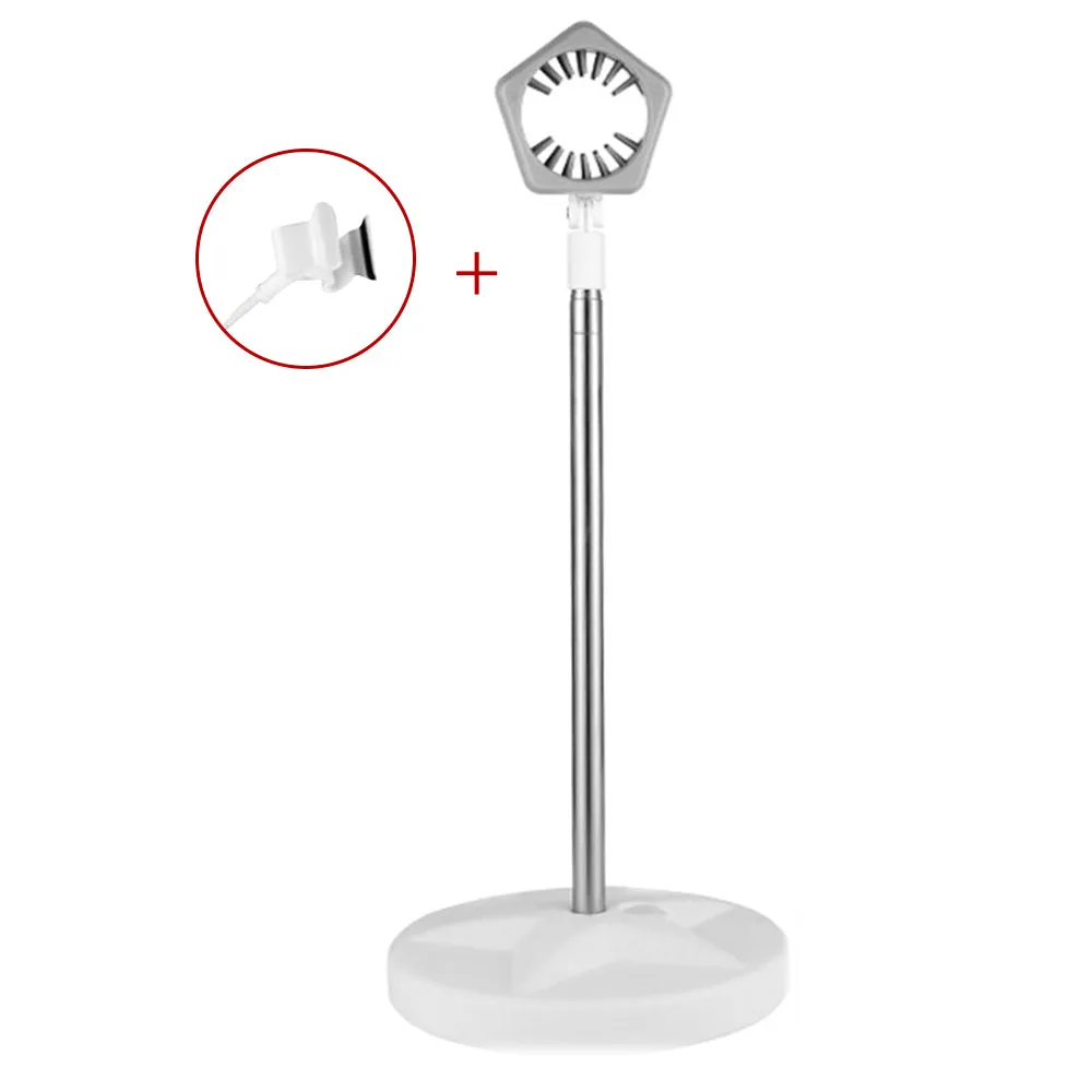 Adjustable Height Hair Dryer Stand 180 Degree Rotatable Hands Free Blow Dryer Holder Phone Holder Grey