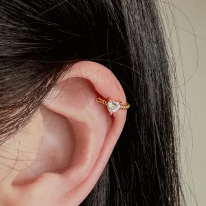 ANAISA Threaded Ear Cuff with Heart Shape Stone