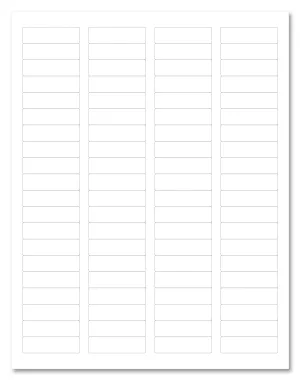 Clear Gloss Return Address Labels, 1.75" x 0.5" Rectangle Shape, for Laser Printers with Template and Printing Instructions, 5 Sheets, 400 Labels (R175)