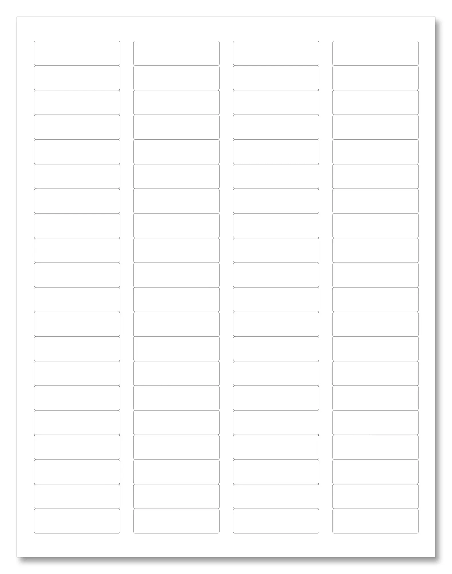 Clear Gloss Return Address Labels, 1.75" x 0.5" Rectangle Shape, for Laser Printers with Template and Printing Instructions, 5 Sheets, 400 Labels (R175)