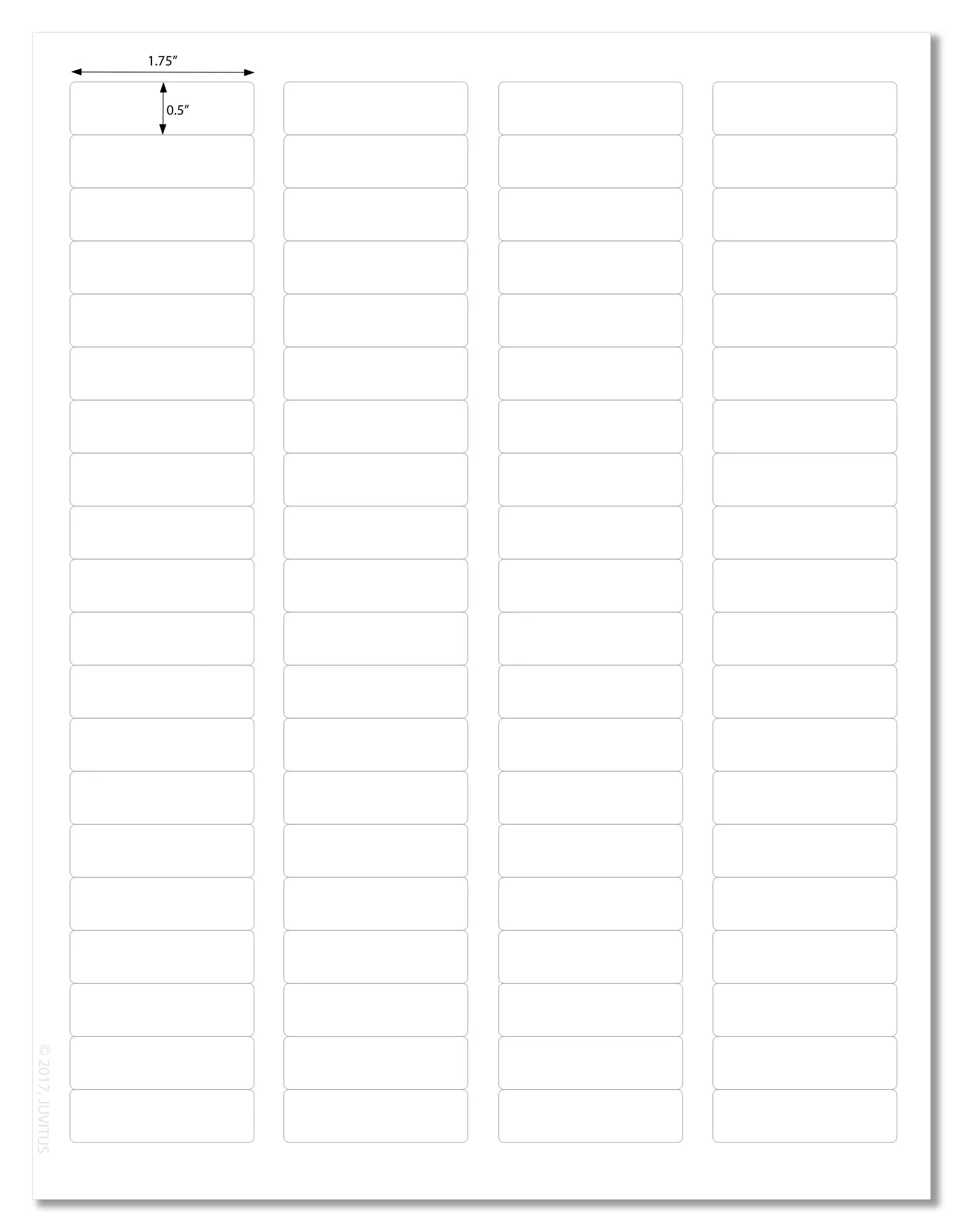 Clear Gloss Return Address Labels, 1.75" x 0.5" Rectangle Shape, for Laser Printers with Template and Printing Instructions, 5 Sheets, 400 Labels (R175)