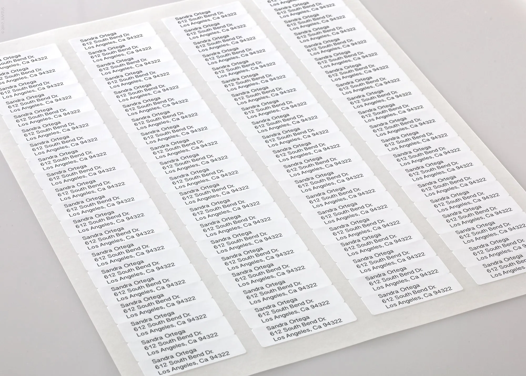 Clear Gloss Return Address Labels, 1.75" x 0.5" Rectangle Shape, for Laser Printers with Template and Printing Instructions, 5 Sheets, 400 Labels (R175)
