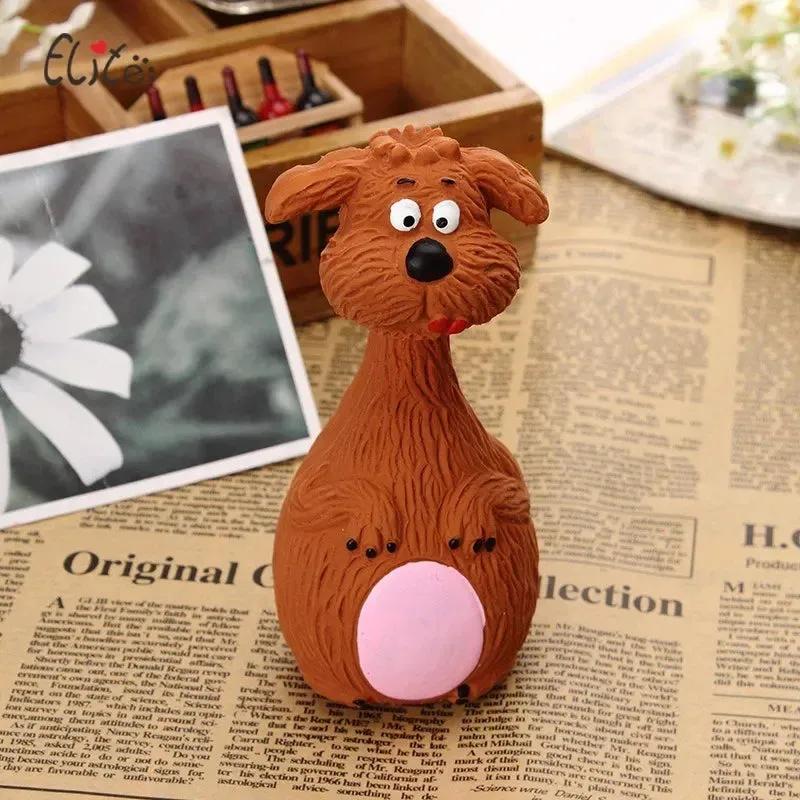 Cute Cartoon Shape Rubber Dog Voice Toy – Teeth Grinding & Training Sound Toy