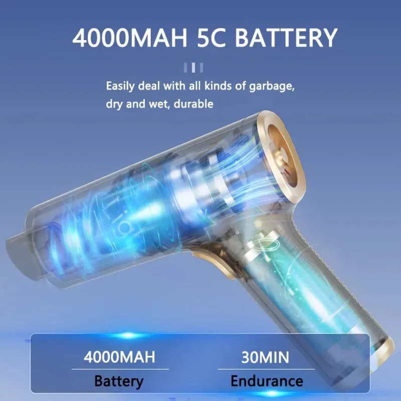 Cyclone Filter Rechargeable Battery for Handheld Car Vacuum Cleaner