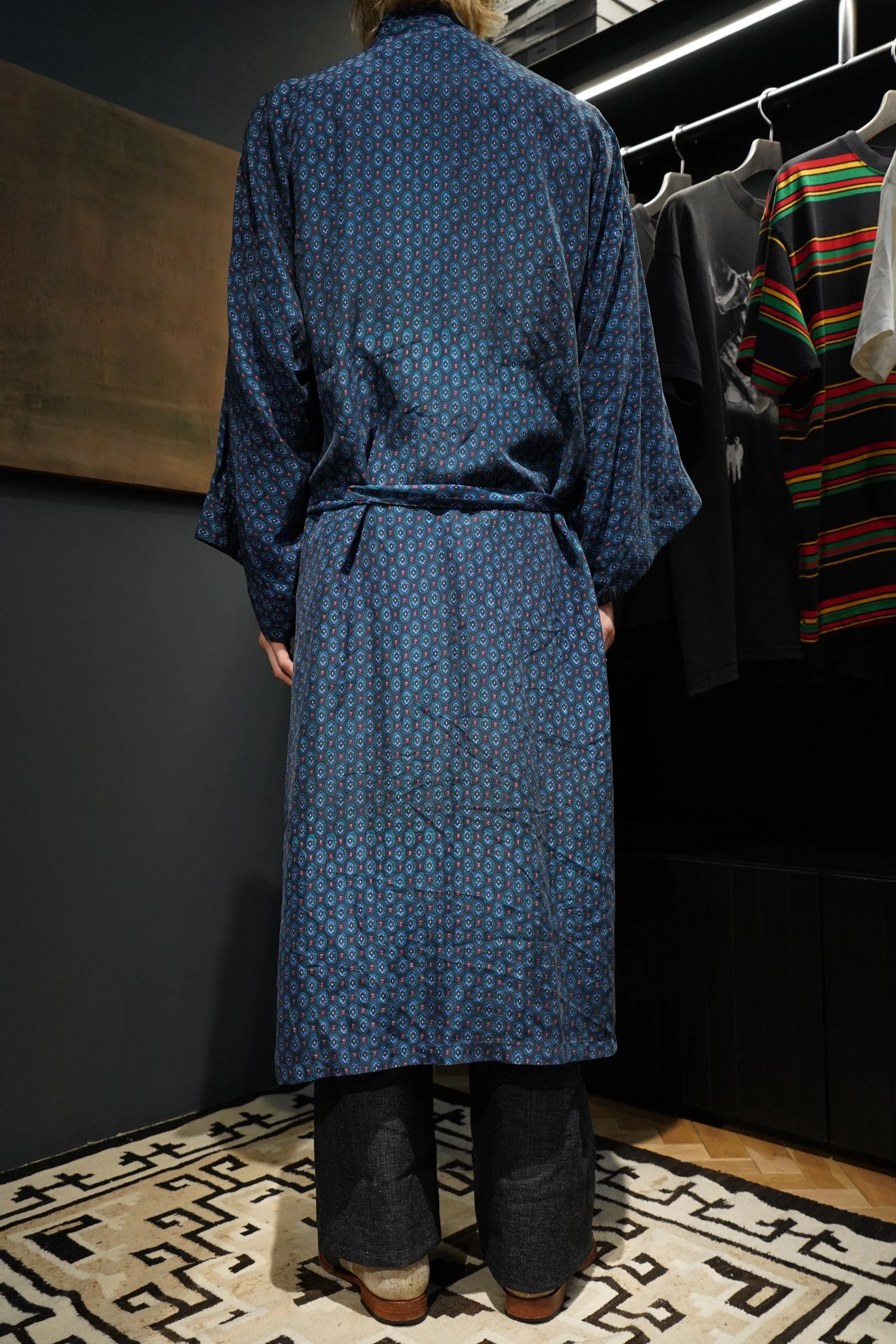 DIOR silk Gown Coat(BLUE)