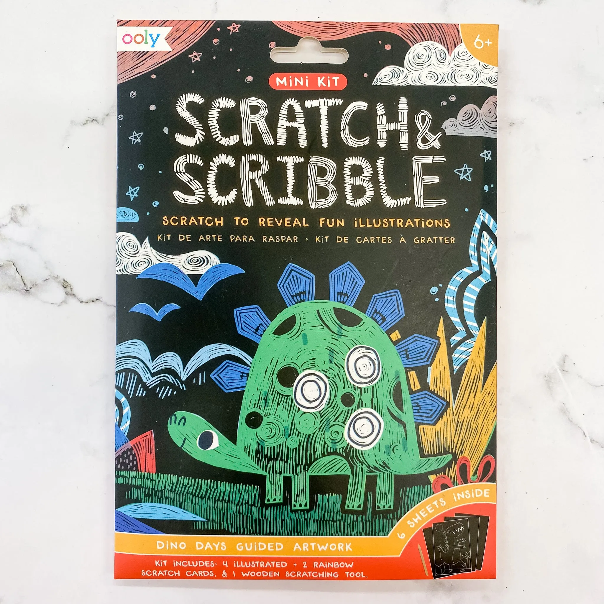 Mini Scratch and Scribble Art Kit: Dino Days by OOLY