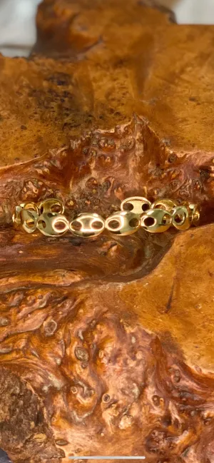 PUFFY GOLD LINK CUFF