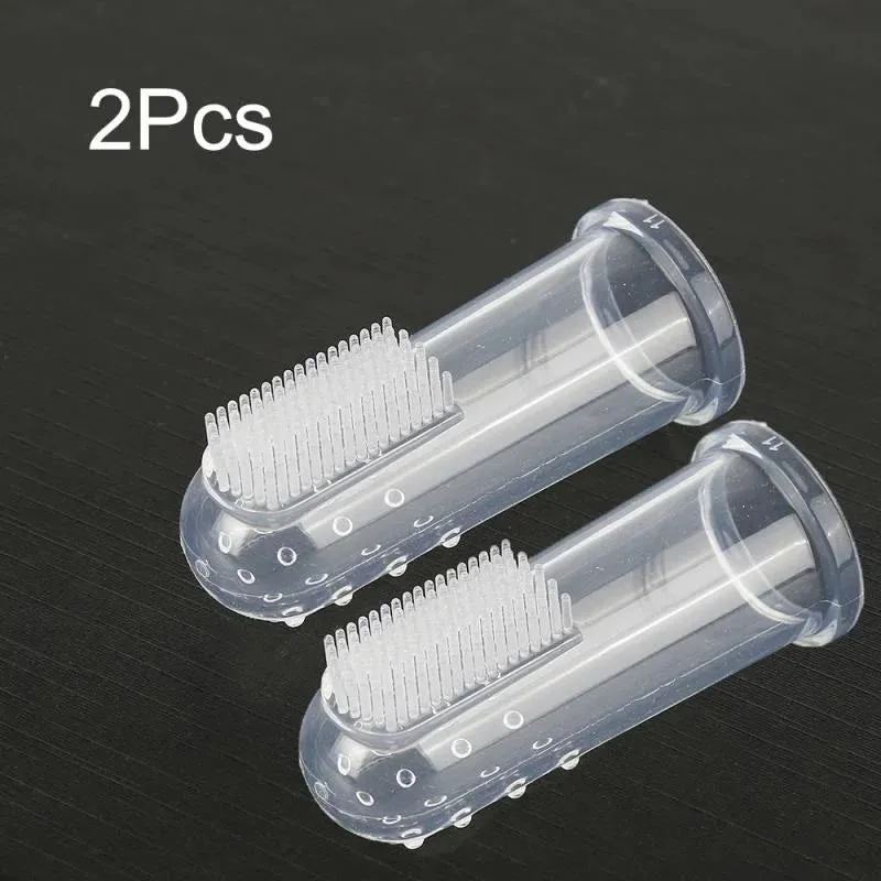 Soft Finger Toothbrush for Pets - Silica Gel Brush for Dental Care