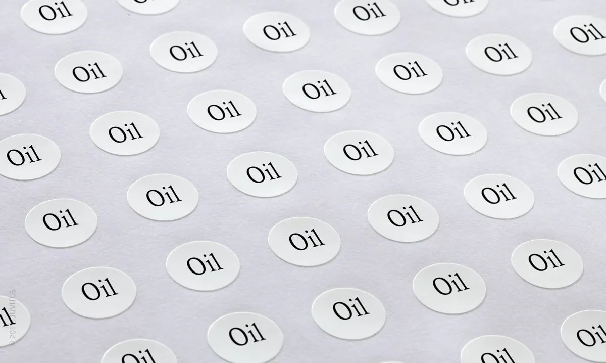 Waterproof White Matte 0.5 Inch Diameter Circle Labels for Laser Printer with Template and Printing Instructions, 5 Sheets, 770 Labels (JC50)