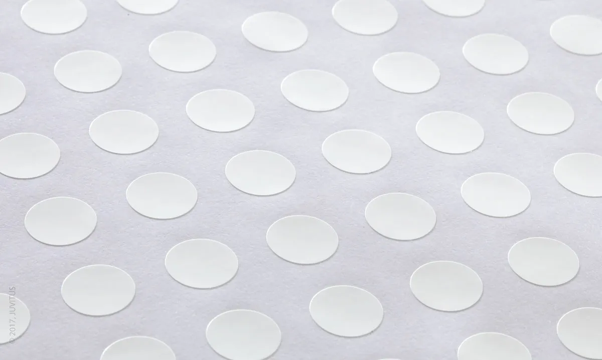Waterproof White Matte 0.5 Inch Diameter Circle Labels for Laser Printer with Template and Printing Instructions, 5 Sheets, 770 Labels (JC50)