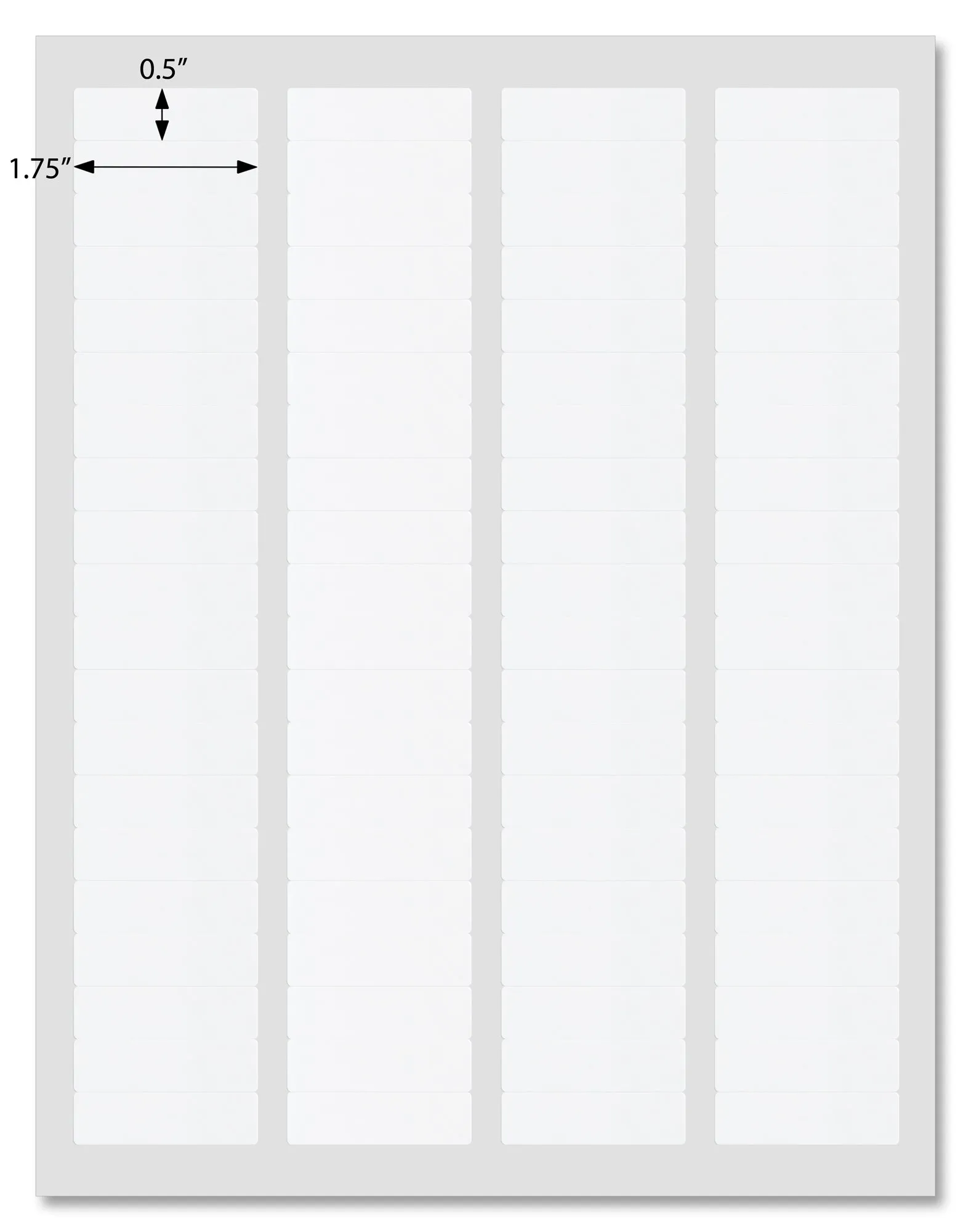 Waterproof White Matte Return Address Labels, 1.75" x 0.5" Rectangle Shape, for Laser Printers with Template and Printing Instructions, 5 Sheets, 400 Labels (WP17)