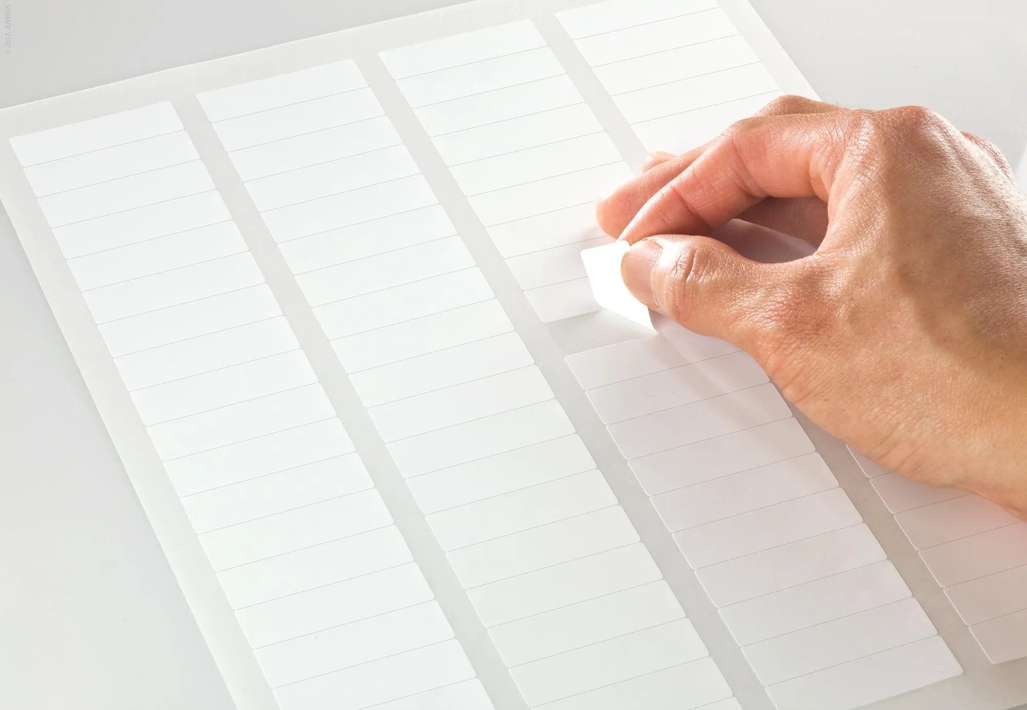 Waterproof White Matte Return Address Labels, 1.75" x 0.5" Rectangle Shape, for Laser Printers with Template and Printing Instructions, 5 Sheets, 400 Labels (WP17)