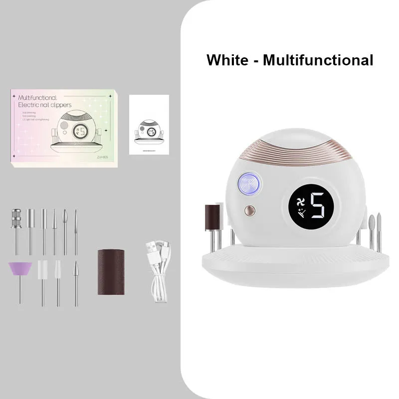 Xmas Sales - 50% OFFMultifunctional Automatic Nail Clippers - Clipping, Polishing, Grinding, and Curing!